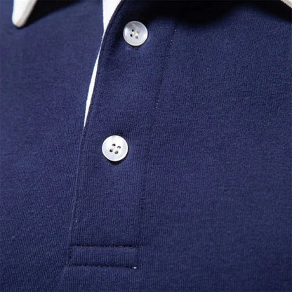 Joel – Langarm-Herrenpoloshirt mit klassischem Kragen