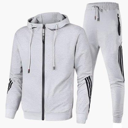 Herren Sportlicher Trainingsanzug Zweiteiler – Freizeit & Fitness Jogginganzug mit Kapuze