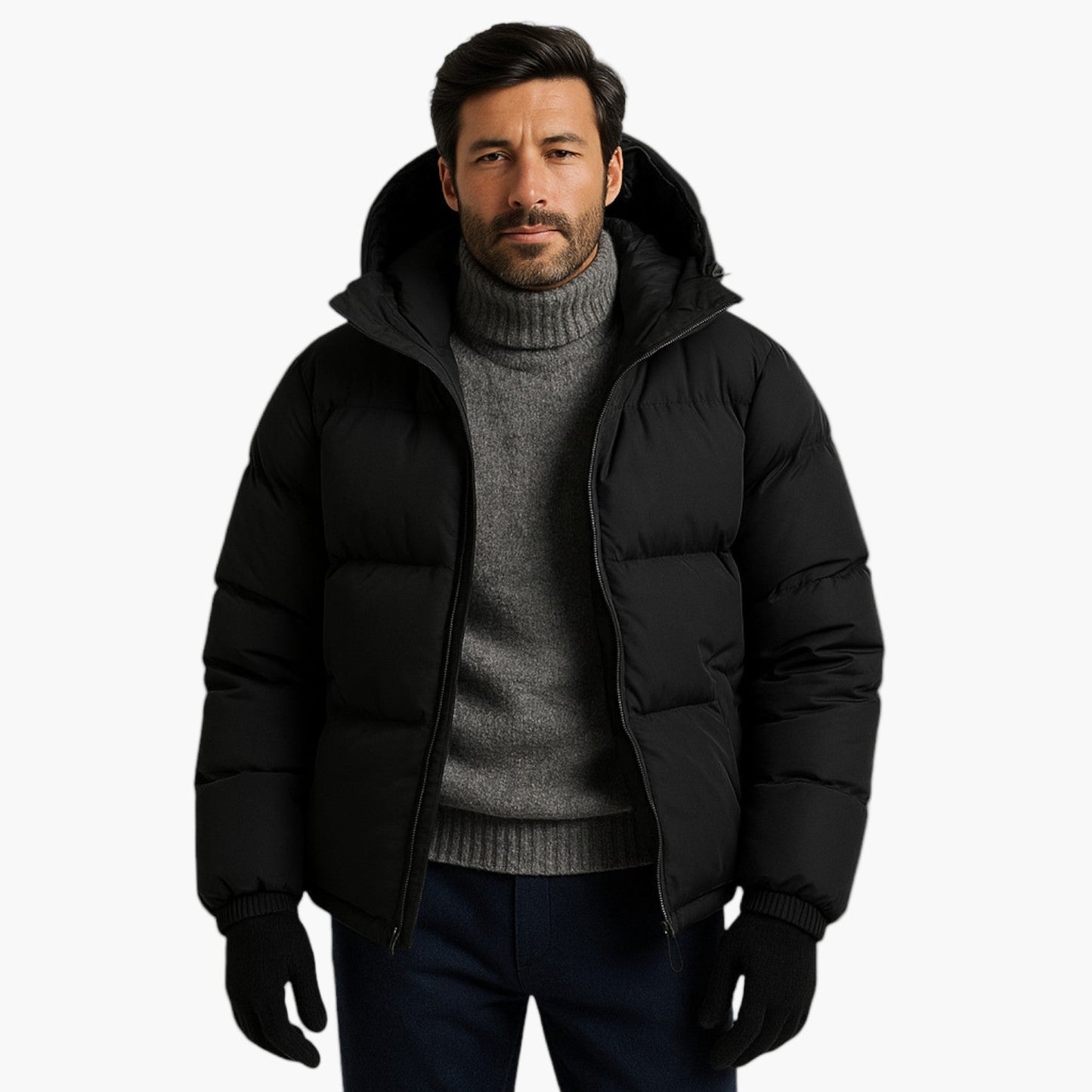 Herren Winter Parka Jacke – Urban Steppmantel mit Kapuze für Alltag & Outdoor
