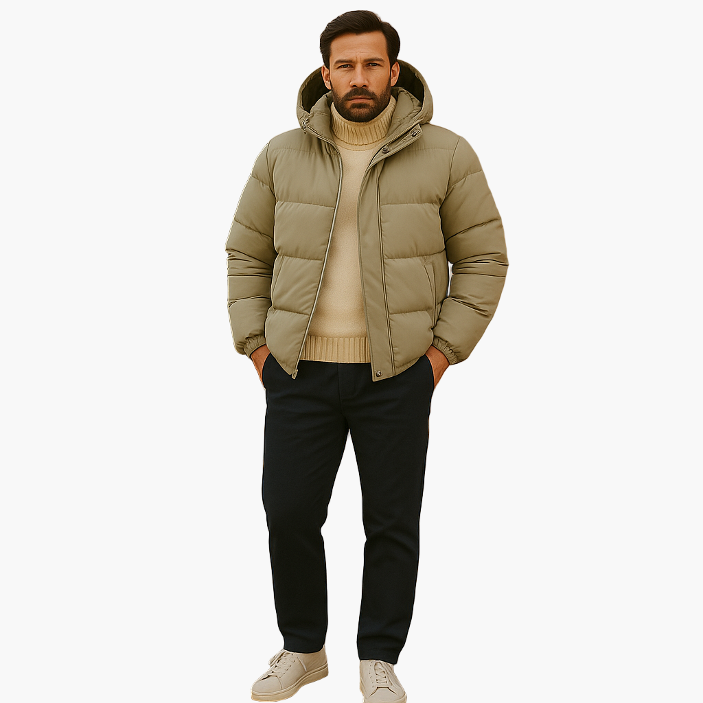 Herren Winter Parka Jacke – Urban Steppmantel mit Kapuze für Alltag & Outdoor