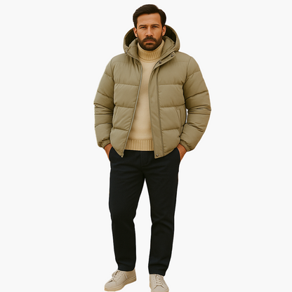 Herren Winter Parka Jacke – Urban Steppmantel mit Kapuze für Alltag & Outdoor