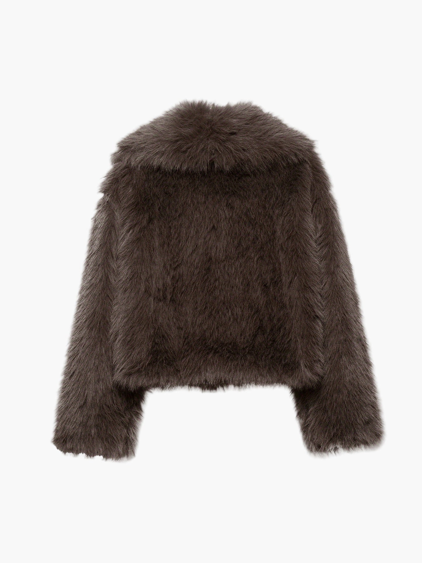 Damen Kurzfelljacke im eleganten Chic-Stil für Herbst und Winter, lockere Passform, ideal für lässige Anlässe