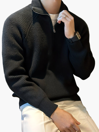 Herren Pullover mit Reißverschluss – Modischer Freizeit-Look für Herbst und Winter