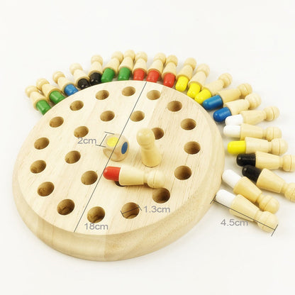 Holz Memory Match Stick Schachspiel für Kinder – Lernspiel zur Förderung von Gedächtnis & Farberkennung, Pädagogisches Brettspiel ab 3 Jahren