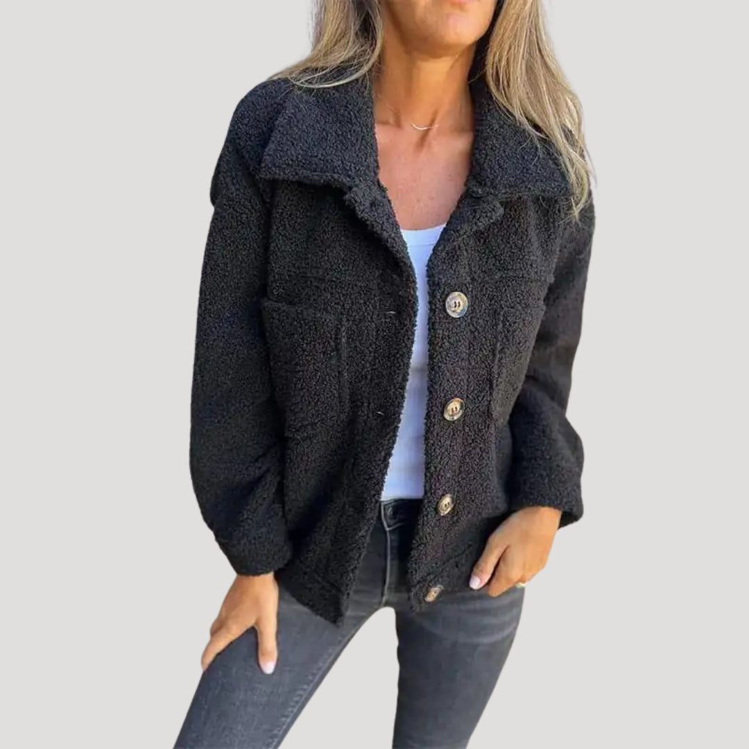 Damen Teddy Fleecejacke – Modische Sherpa-Jacke für Alltag & Freizeit