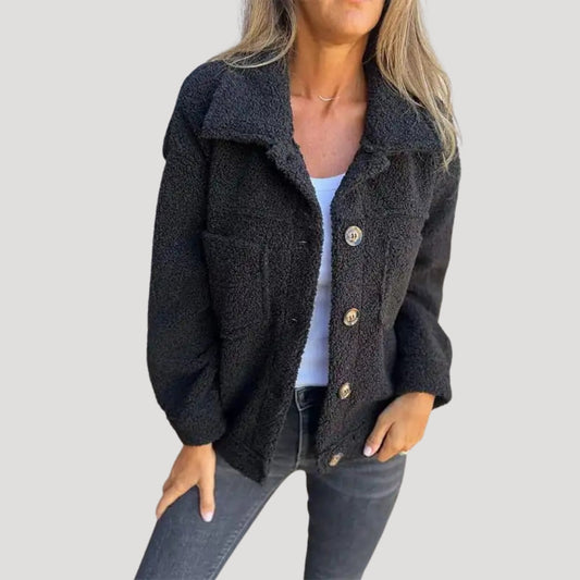 Damen Teddy Fleecejacke – Modische Sherpa-Jacke für Alltag & Freizeit