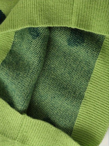 Damen Pullover mit Herzmuster, modisch und leger, ideal für Herbst und Winter