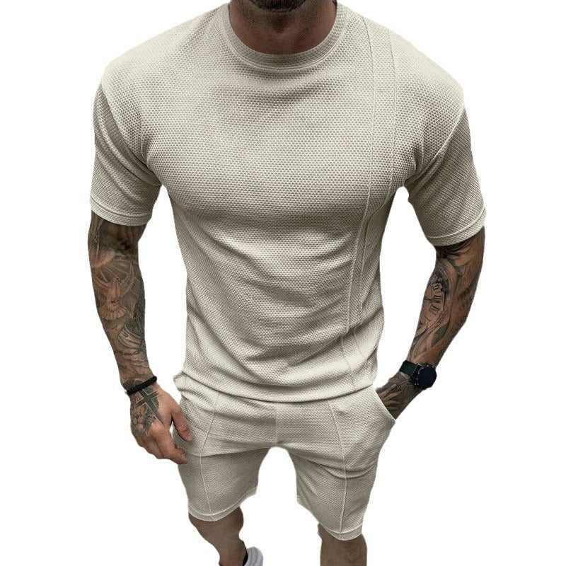 David – Rundhals Kurzarm Shorts Anzug für Sport und Freizeit
