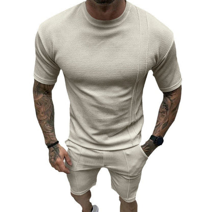 David – Rundhals Kurzarm Shorts Anzug für Sport und Freizeit