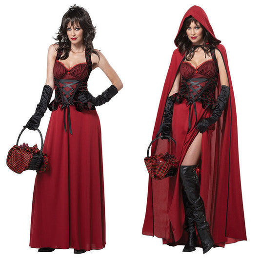 Damen Halloween Kostüm Märchen-Rotkäppchen – Verführerisches Party-Outfit für Erwachsene