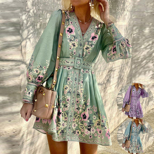 Sophia – Lockeres Boho-Kleid mit Print