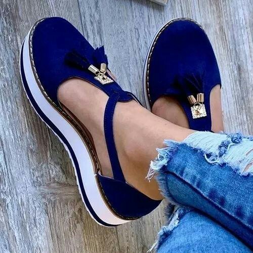Andrea – Fransen-Plattform-Sandalen