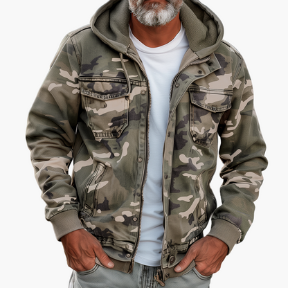 Herren Cargo-Jacke Emiliano im Camouflage-Stil für Outdoor & Streetwear