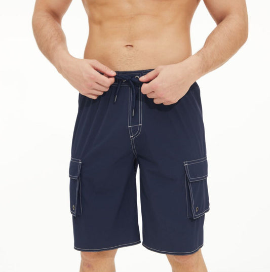 Justin – Einfarbige Herrenstrandshorts für den Outdoor-Bereich