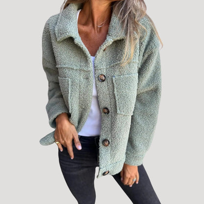 Damen Teddy Fleecejacke – Modische Sherpa-Jacke für Alltag & Freizeit