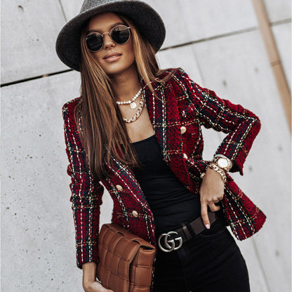 Oscar – Schmal geschnittener Blazer mit Karo-Muster