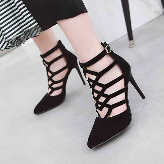 Helen – Hochhackige Cutout-Römerschuhe