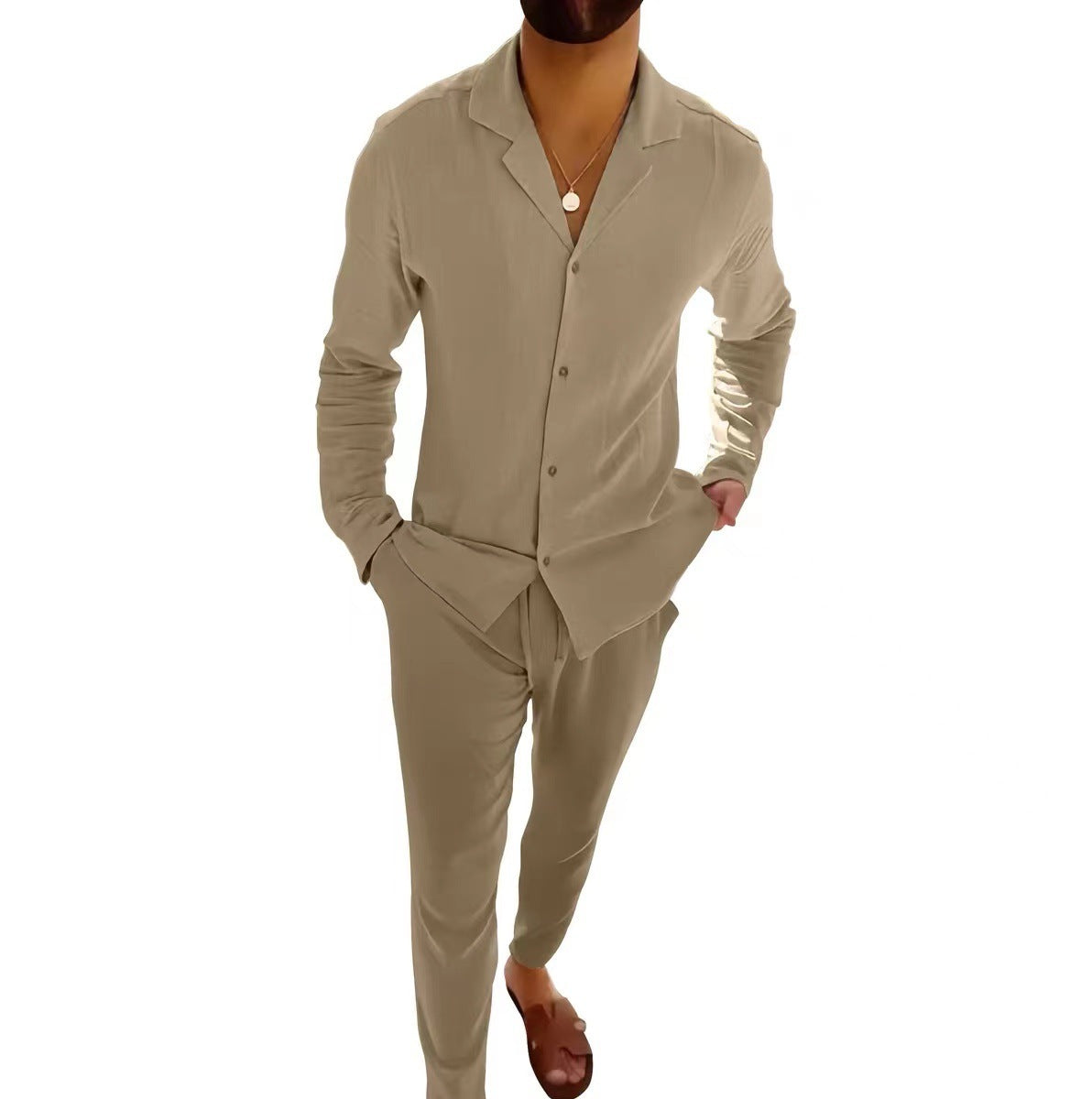 Christopher – Lässiger Herrenanzug mit Langarmhemd und Slim-Fit-Hose