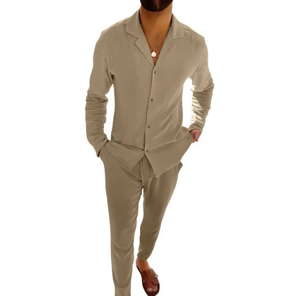 Christopher – Lässiger Herrenanzug mit Langarmhemd und Slim-Fit-Hose