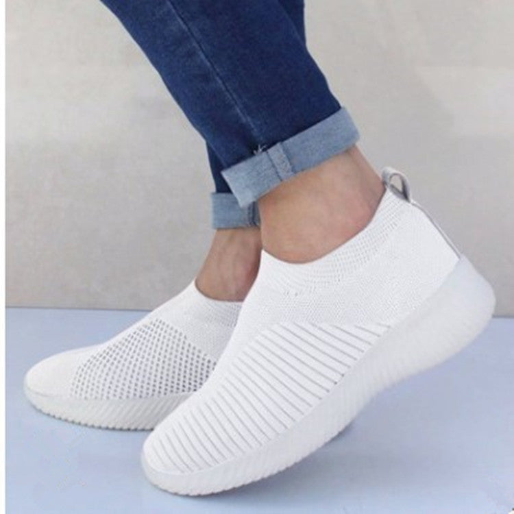Tara – Plus Size Fly-Knit Socken Schuhe aus elastischem Stoff