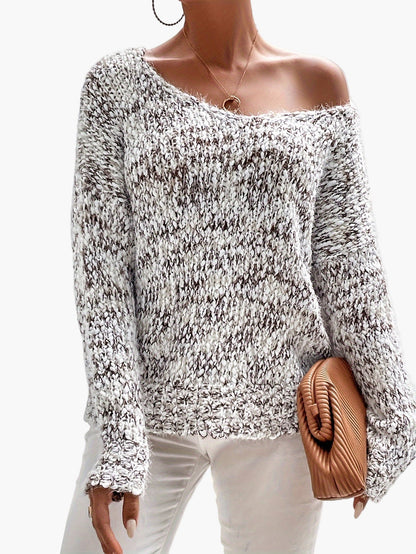 Damen Pullover im lockeren Casual-Stil – Modischer Strickpullover für Alltag und Freizeit