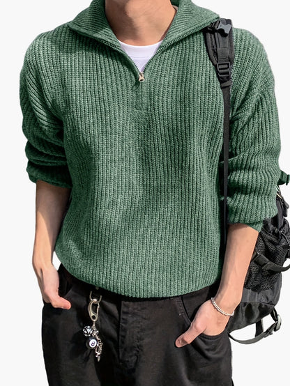 Herren Strickpullover mit Reißverschluss, Casual Style, ideal für Alltag und Freizeit