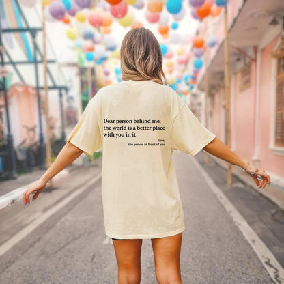 Carly – Damen T-Shirt mit Rundhalsausschnitt und Slogan