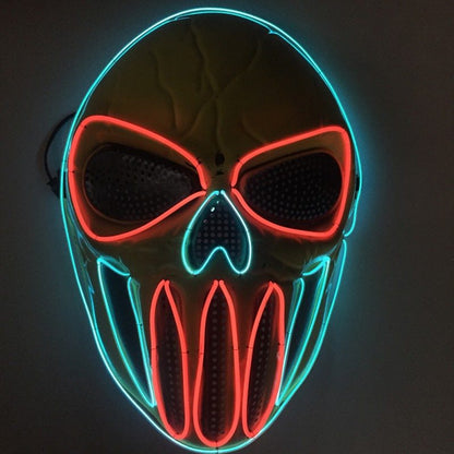 Halloween LED Totenkopf Maske für Erwachsene – Leuchtende Party- und Kostüm-Accessoire