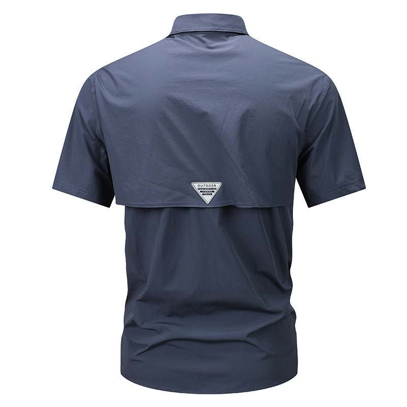 Ron – Sommerliche Outdoor Freizeit Mehrfachtaschen Arbeitskleidung mit Kurzarm