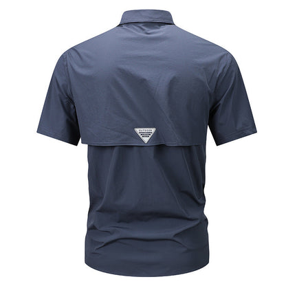 Ron – Sommerliche Outdoor Freizeit Mehrfachtaschen Arbeitskleidung mit Kurzarm