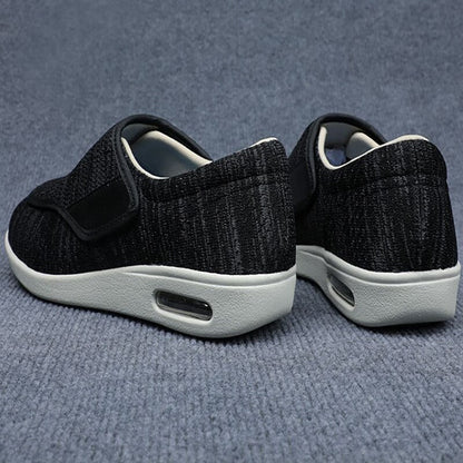 Herren Komfort-Slipper für Diabetiker – Weite orthopädische Schuhe mit Klettverschluss