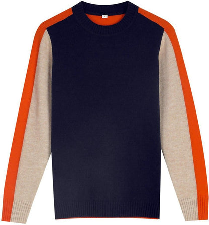 Damen Pullover Modern Colorblock Urban Style Freizeit & Büro
