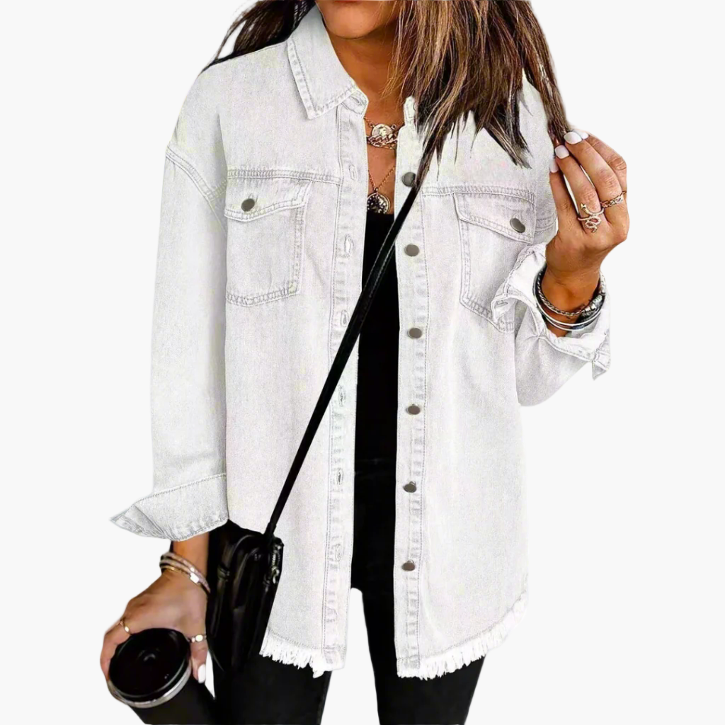 Damen Oversize Jeansjacke – Trendige Freizeitjacke im modernen Streetstyle