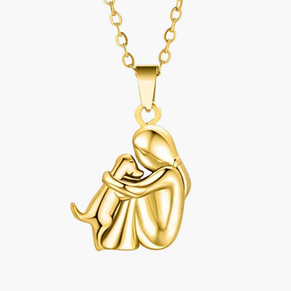 Damen Halskette mit Hund-Anhänger – Symbol für Freundschaft & Liebe, Geschenk für Hundefreunde