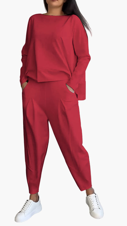 Damen Zweiteiliges Cozy Freizeit Set – Komfortabler & Modischer Loungewear Anzug für Alltag und Entspannung