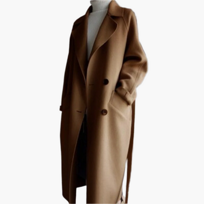 Damen Eleganter Langer Mantel – Klassischer Wintermantel für stilvolle Outfits