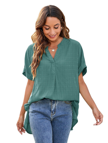 Natasha – Lockeres Damen-V-Ausschnitt-Freizeitpullover-Shirt