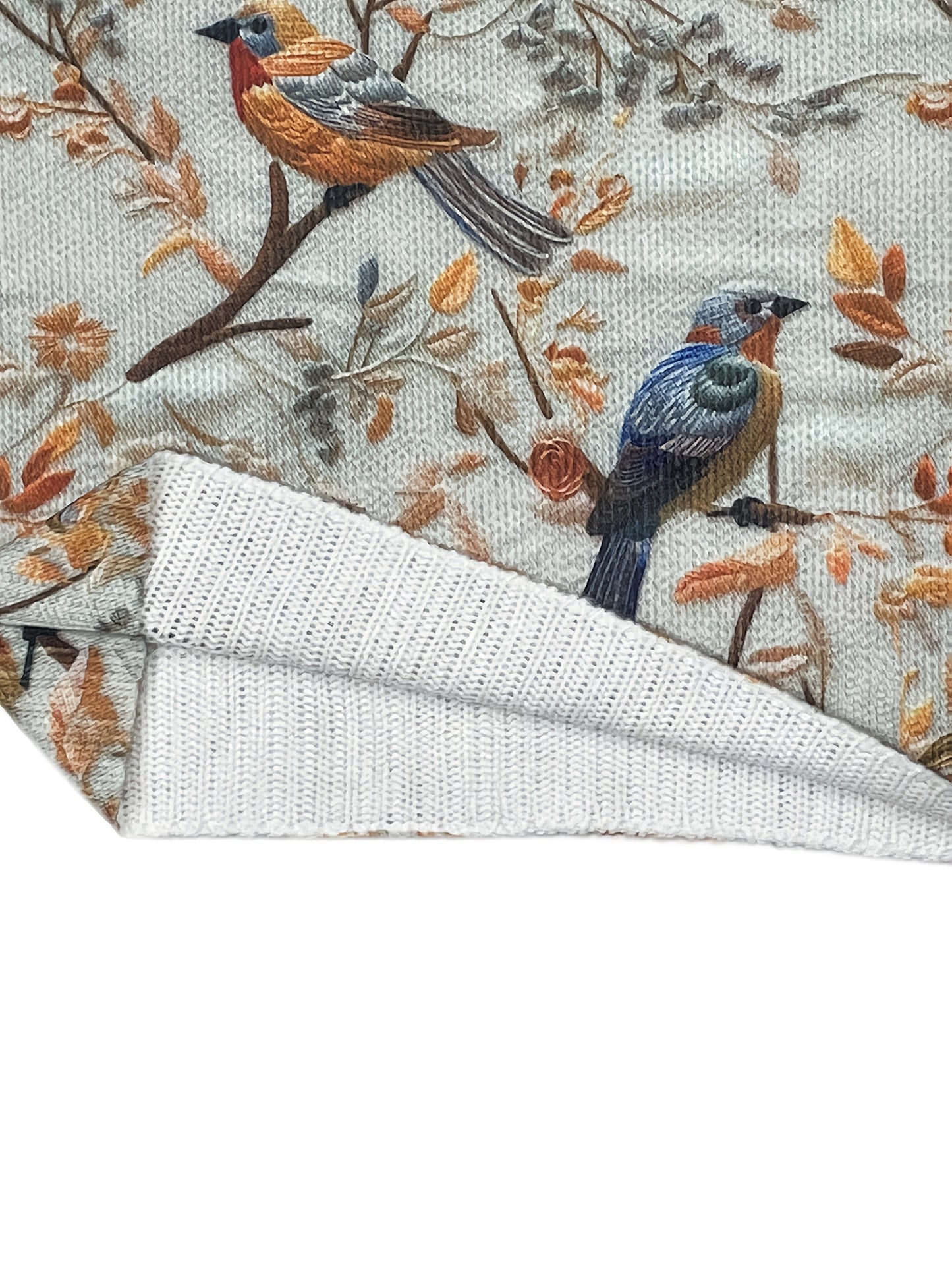 Damen Pullover mit Vogel-Print und hohem Kragen – Eleganter Herbst/Winter Look