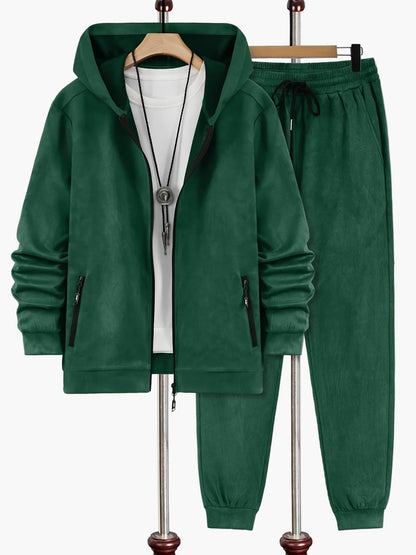 Herren Freizeit Trainingsanzug mit Kapuze – Sportlicher Zweiteiler für Alltag und Fitness