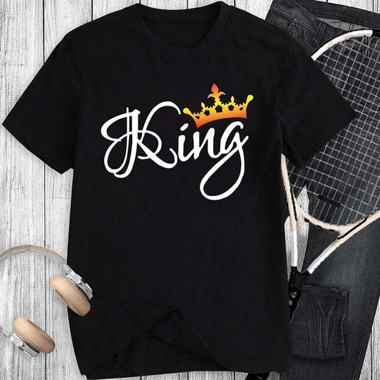 Ian – Lockeres T-Shirt mit Krone-Print