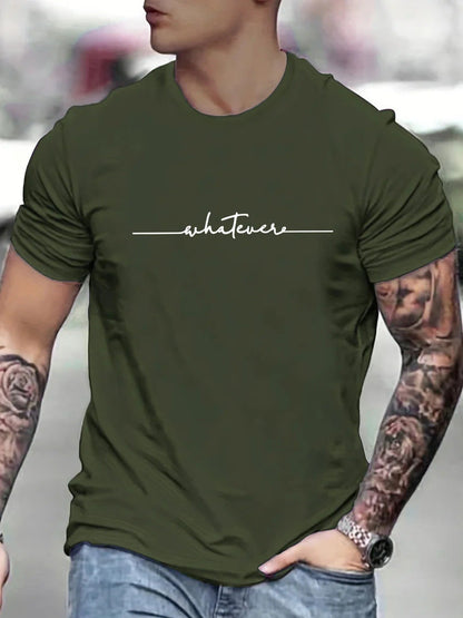 Roy – Lustiges bedrucktes Rundhals-T-Shirt in Übergrößen für Herren
