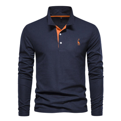 Herren Langarm Poloshirt Klassisch Modern Business & Freizeit