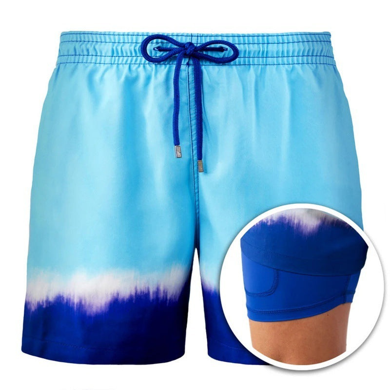 Jerry – Bedruckte Herren-Badeshorts mit doppelter Schicht für den Sommer