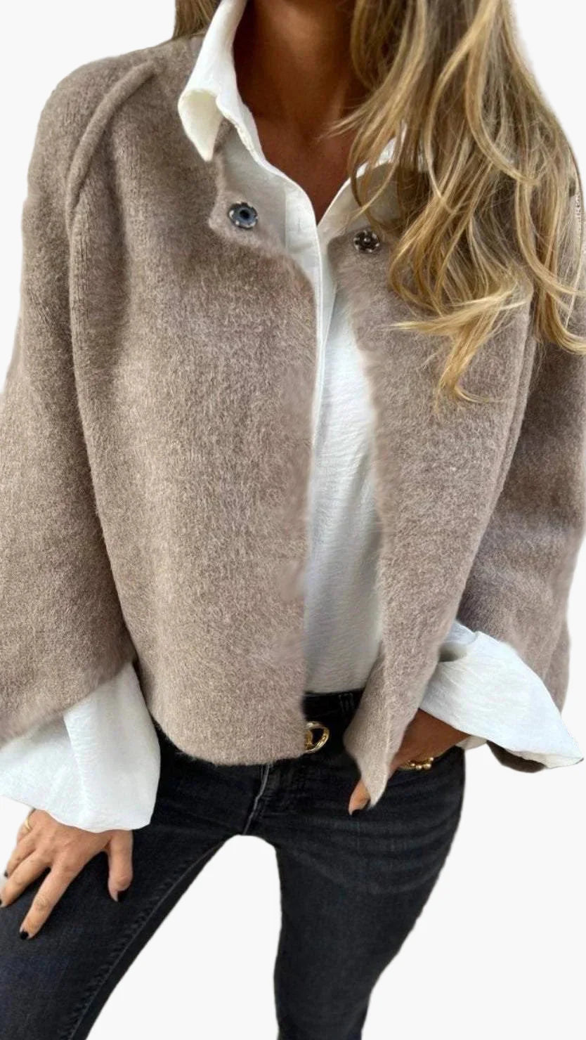 Damen Kurzjacke Modern Elegant – Für Büro & Freizeit, Stilvolle Übergangsjacke