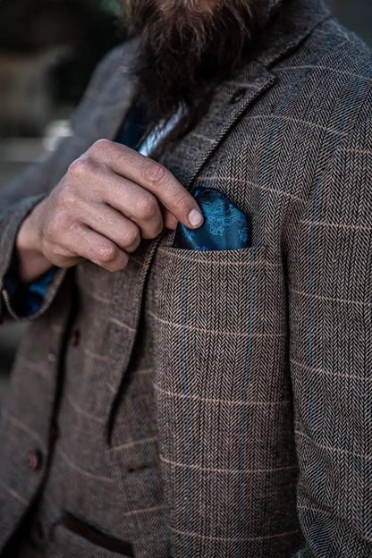 Herren Doppeltreihiges Dreiteiliges Anzugset – Klassischer Britischer Stil für Hochzeit, Business & Gala