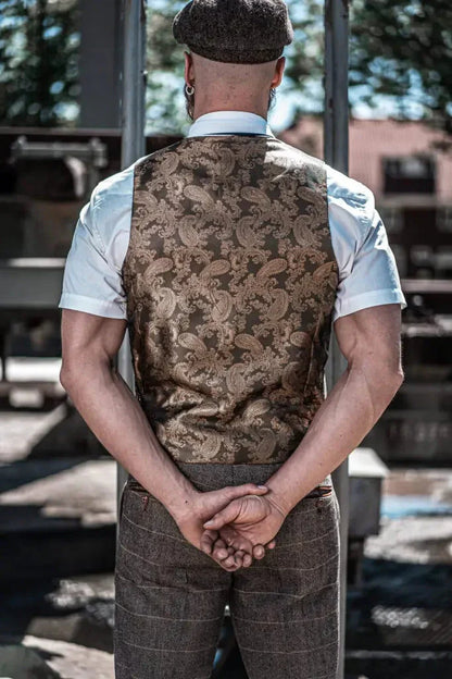 Herren Doppeltreihiges Dreiteiliges Anzugset – Klassischer Britischer Stil für Hochzeit, Business & Gala