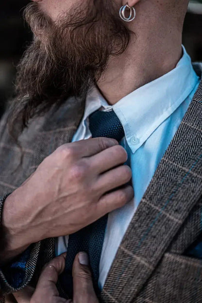 Herren Doppeltreihiges Dreiteiliges Anzugset – Klassischer Britischer Stil für Hochzeit, Business & Gala