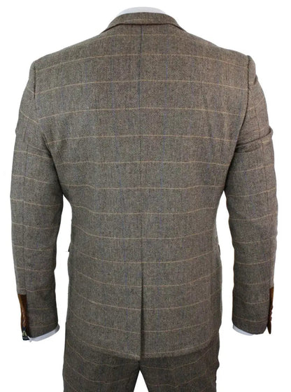 Herren Doppeltreihiges Dreiteiliges Anzugset – Klassischer Britischer Stil für Hochzeit, Business & Gala