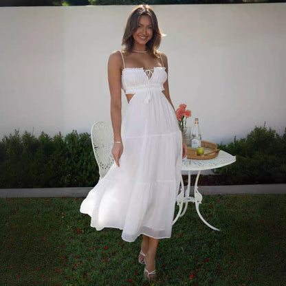 Angela – Elegantes Rückenfreies Maxikleid
