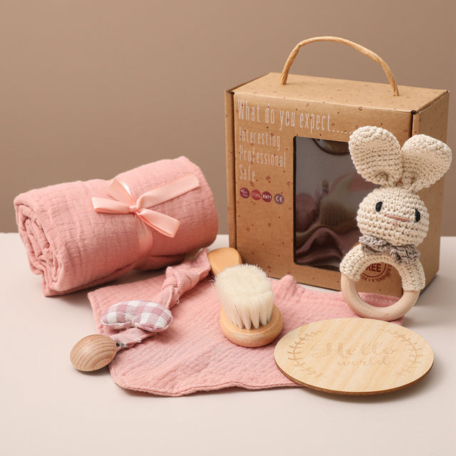 Baby Geschenkset mit Elefant – Neutrales Baby Erstausstattungs- und Pflege-Set, Ideal als Geschenk zur Geburt